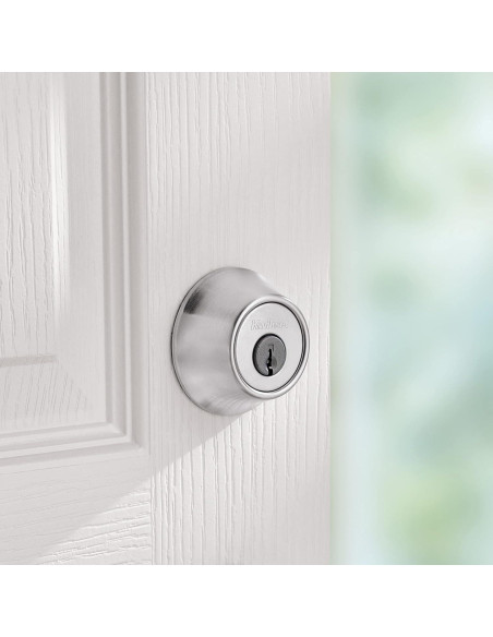 Cerradura de Pestillo Kwikset 660 Cromo Satinado Cilindro Simple Cerradura de Pestillo Kwikset 660 Cromo Satinado Cilindro Simple
