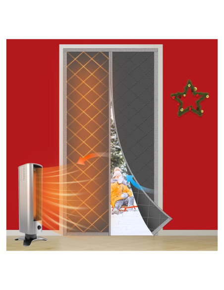 Cortina Aislante Magnética NABOWAN para Puerta 96 x 208 cm Cortina Aislante Magnética NABOWAN para Puerta 96 x 208 cm