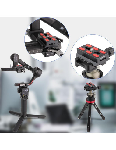 Placa de liberación rápida Haoge QR-RS para estabilizador DJI RS2/RS3