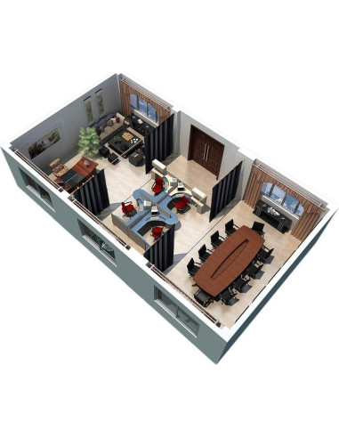 Cortina Blackout Térmica RYB HOME 254x213 cm Negra