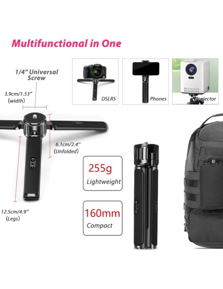 Trípode Mini de Aluminio Akeipho para DSLR y Gimbals Trípode Mini de Aluminio Akeipho para DSLR y Gimbals