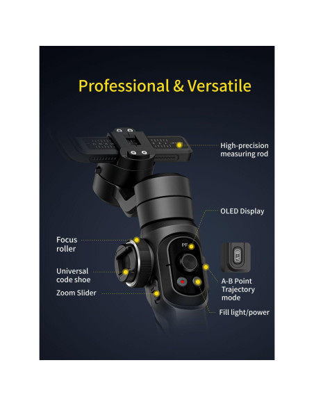 Gimbal Estabilizador AOCHUAN Smart S2 para Smartphone 3 Ejes Gimbal Estabilizador AOCHUAN Smart S2 para Smartphone 3 Ejes