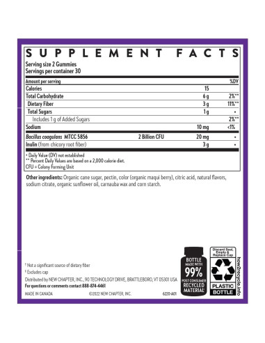 Gomitas Probioticas New Chapter All-Flora 100% Veganas 149g