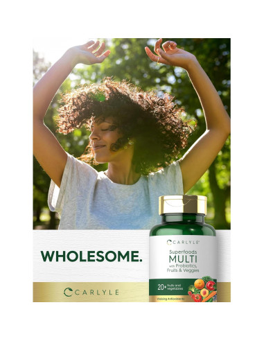 Suplemento Multivitamínico Carlyle con 20 Frutas y Verduras