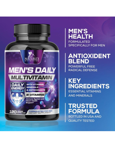 Multivitamina para Hombres Nature's Nutrition 120 Cápsulas