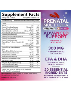 Vitaminas Prenatales Nature's Nutrition 240 Gelatinas Blandas 2