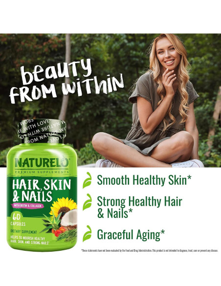 NATURELO Multivitamina para Cabello, Piel y Uñas - 60 Cápsulas NATURELO Multivitamina para Cabello, Piel y Uñas - 60 Cápsulas