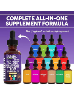 Gotas Líquidas de Biotina y Colágeno Clean Nutra 45.4g 2