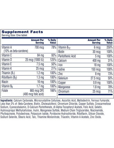Multivitamina para Mujeres One A Day 250 Tabletas - Salud Ósea e Inmunológica