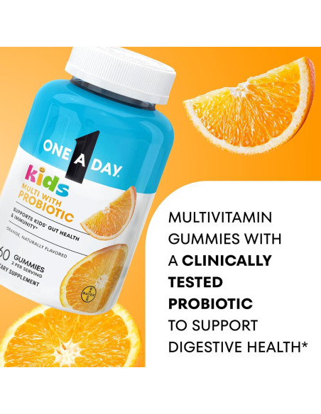 One A Day Gominolas Multivitamínicas Probioticas Niños 60 Unidades One A Day Gominolas Multivitamínicas Probioticas Niños 60 Unidades