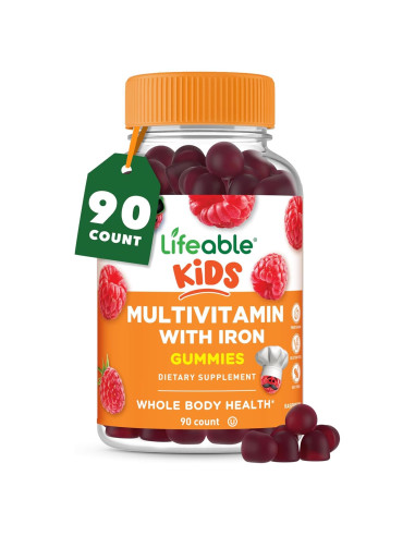 Gomitas Multivitamínicas Lifeable para Niños con Hierro - 90 Unidades