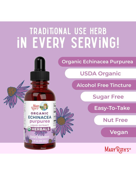 Gotas de Echinacea Purpurea MaryRuth Organics 29.57 ml Gotas de Echinacea Purpurea MaryRuth Organics 29.57 ml