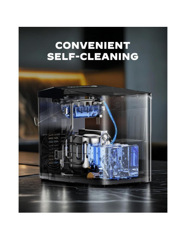 Máquina de Hielo Silonn SLIM35B Portátil 1.8L 9 Cubos en 6 Min