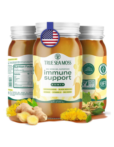 Gel de Musgo Marino TrueSeaMoss 473ml - Fómula 5 en 1 con Ashwagandha Gel de Musgo Marino TrueSeaMoss 473ml - Fómula 5 en 1 con Ashwagandha
