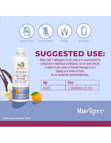 Multivitamínico Prenatal y Postnatal MaryRuth 30 Porciones