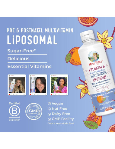 Multivitamínico Prenatal y Postnatal MaryRuth 30 Porciones