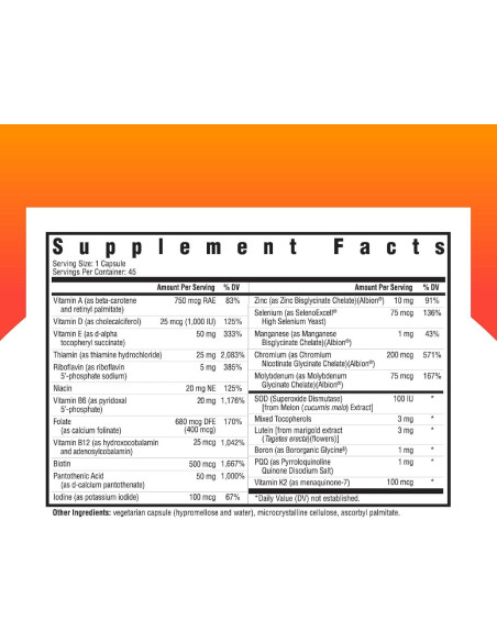 Suplemento Multivitamínico Seeking Health 45 Cápsulas Suplemento Multivitamínico Seeking Health 45 Cápsulas