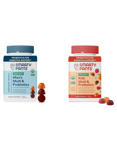 SmartyPants Multivitaminas Orgánicas para Hombres y Niños - 120 Gominolas