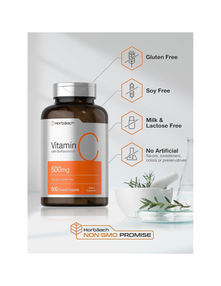 Horbach Vitamina C 500mg 500 Comprimidos Vegetariano Horbach Vitamina C 500mg 500 Comprimidos Vegetariano