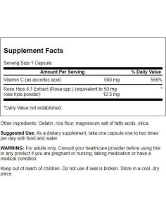 Swanson Vitamina C 500 mg con Rosa Mosqueta 400 Cápsulas 2
