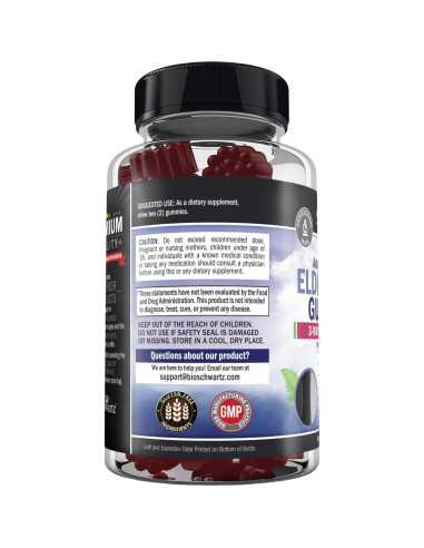 Gomitas de Saúco BioSchwartz con Zinc y Vitamina C 60ct