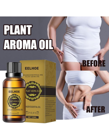 Aceite Esencial de Jengibre Ginaday para Drenaje Abdominal 2 Pcs