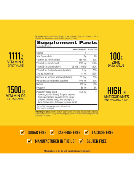 Tabletas Efervescentes Airborne Naranja 1000mg Vitamina C 10u Tabletas Efervescentes Airborne Naranja 1000mg Vitamina C 10u