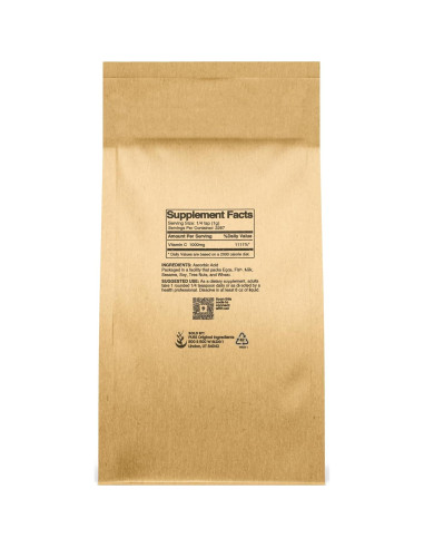 Polvo de Vitamina C Pura 2268g - Ingredientes Orgánicos Puros