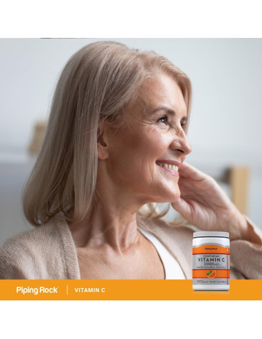 Polvo de Vitamina C Piping Rock 680g - 2000mg Antioxidante