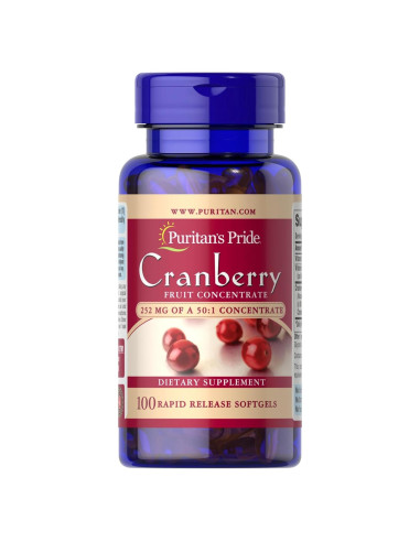 Concentrado de Arándano Puritan's Pride 252mg 100 Cápsulas