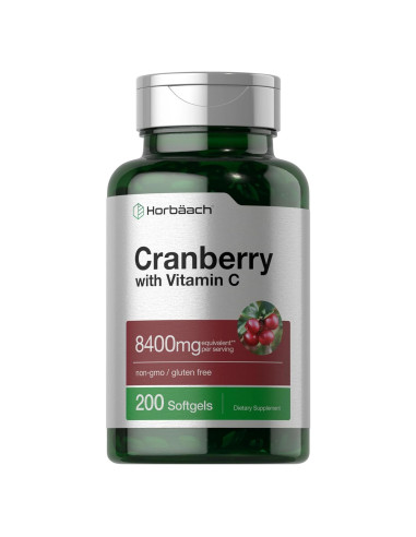 Píldoras de Arándano Horbach 8400mg | 200 Gelatinas Blandas | Vitamina C
