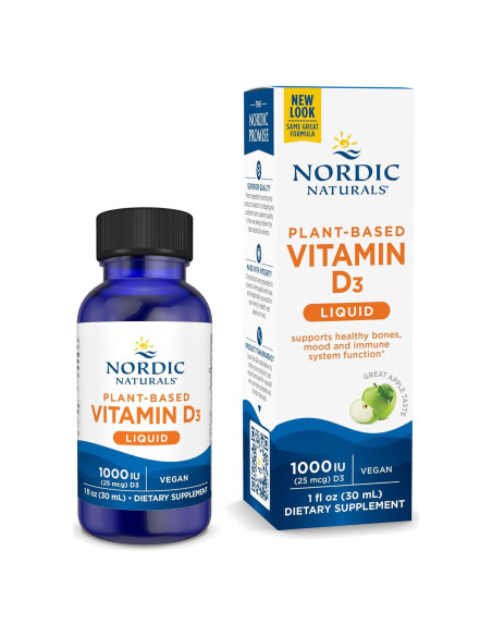 Vitamina D3 Líquida Vegana Nordic Naturals 30 ml 1000 UI Vitamina D3 Líquida Vegana Nordic Naturals 30 ml 1000 UI