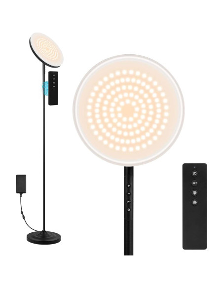 Lámpara de Pie Hanaking 36W LED Control Remoto Ajustable Lámpara de Pie Hanaking 36W LED Control Remoto Ajustable