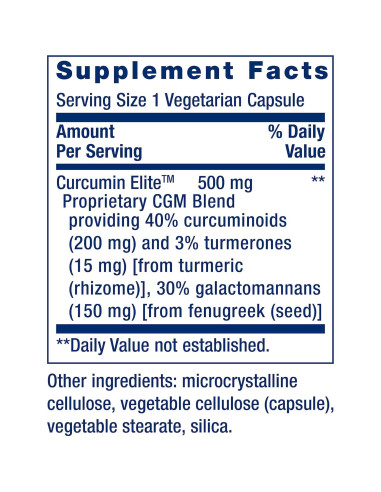 Extracto de Cúrcuma Curcumin Elite Life Extension 60 Cápsulas