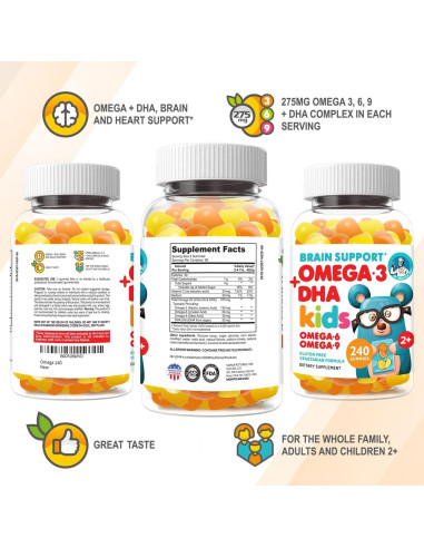 Gominolas Veganas Omega 3 Dr. Moritz 240 Unidades para Niños
