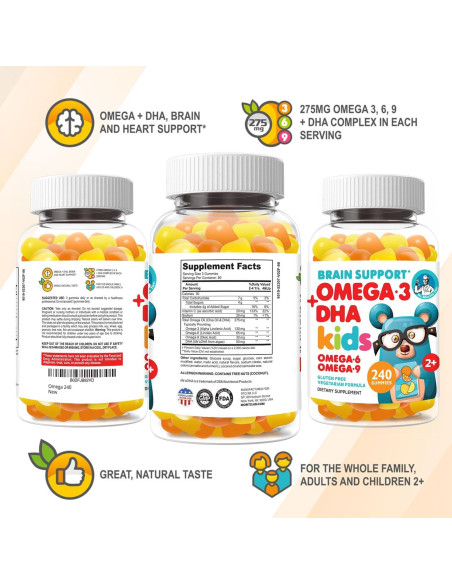 Gominolas Veganas Omega 3 Dr. Moritz 240 Unidades para Niños Gominolas Veganas Omega 3 Dr. Moritz 240 Unidades para Niños