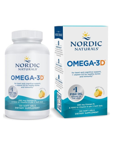 Nordic Naturals Omega-3D Gelatinas Blandas 120 Unidades 690 mg Omega-3