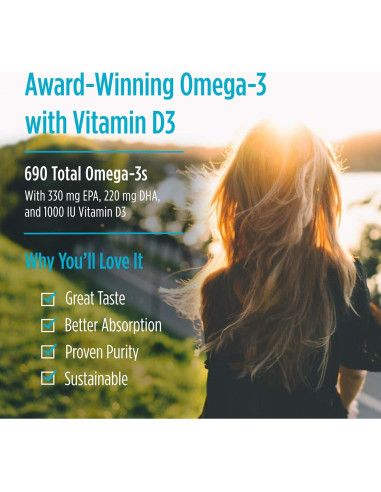 Nordic Naturals Omega-3D Gelatinas Blandas 120 Unidades 690 mg Omega-3