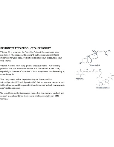 Vitaminas D y K Life Extension con Sea-Iodine 90 Cápsulas