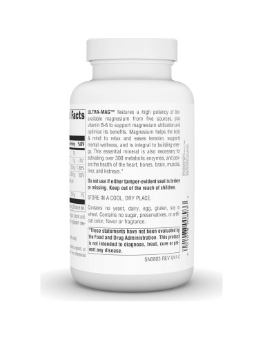 Source Naturals Ultra-Mag 120 Tabletas Veganas - Magnesio 5-en-1