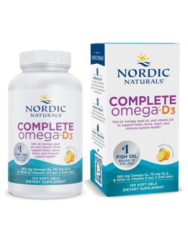 Omega-D3 Completo Nordic Naturals 120 Gelatinas 565 mg Omega-3