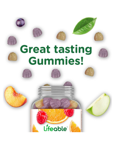 Gomitas de Calcio Lifeable 500mg con Vitamina D3 1000UI - 60 Unidades Gomitas de Calcio Lifeable 500mg con Vitamina D3 1000UI - 60 Unidades