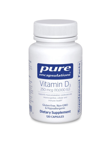 Vitamina D3 250 mcg Pure Encapsulations - 120 Cápsulas