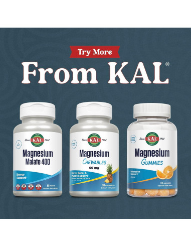 Suplemento KAL Vitamina B6 B12 Folato Metílico 60 Micro Tabletas