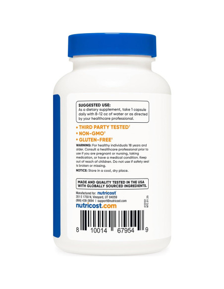 Vitamina B1 (Tiamina) 500mg Nutricost - 120 Cápsulas Vitamina B1 (Tiamina) 500mg Nutricost - 120 Cápsulas