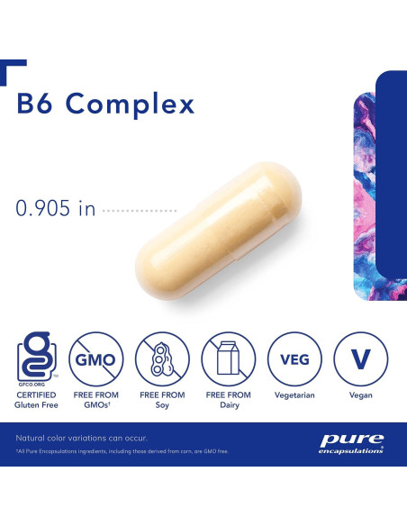 Complejo B6 Pure Encapsulations - 120 Cápsulas - Salud Cerebral Complejo B6 Pure Encapsulations - 120 Cápsulas - Salud Cerebral