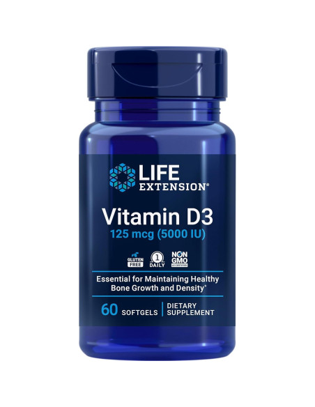 Suplemento Methylcobalamina B12 1mg y Vitamina D3 125mcg Life Extension - 60 Cápsulas Suplemento Methylcobalamina B12 1mg y Vitamina D3 125mcg Life Extension - 60 Cápsulas