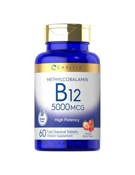 Carlyle Vitamina B12 Methylcobalamin 5000 mcg 60 Tabletas Carlyle Vitamina B12 Methylcobalamin 5000 mcg 60 Tabletas