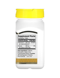Vitamina B-12 Cianocobalamina Siglo 21 500 mcg 110 Tabletas 2