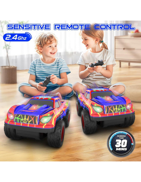 Coche RC MIXSHAKE Rojo para Niños 3 a 7 Años con Luz Coche RC MIXSHAKE Rojo para Niños 3 a 7 Años con Luz